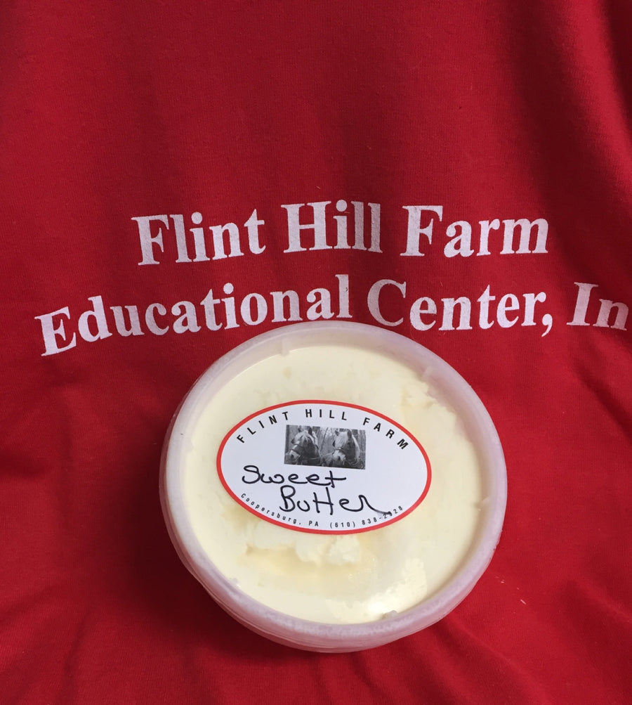 A dish of sweet cream butter from the farm store
